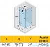 Riho Scandic NXT X203 kabina prysznicowa lewa 100x80cm chrom G001057120